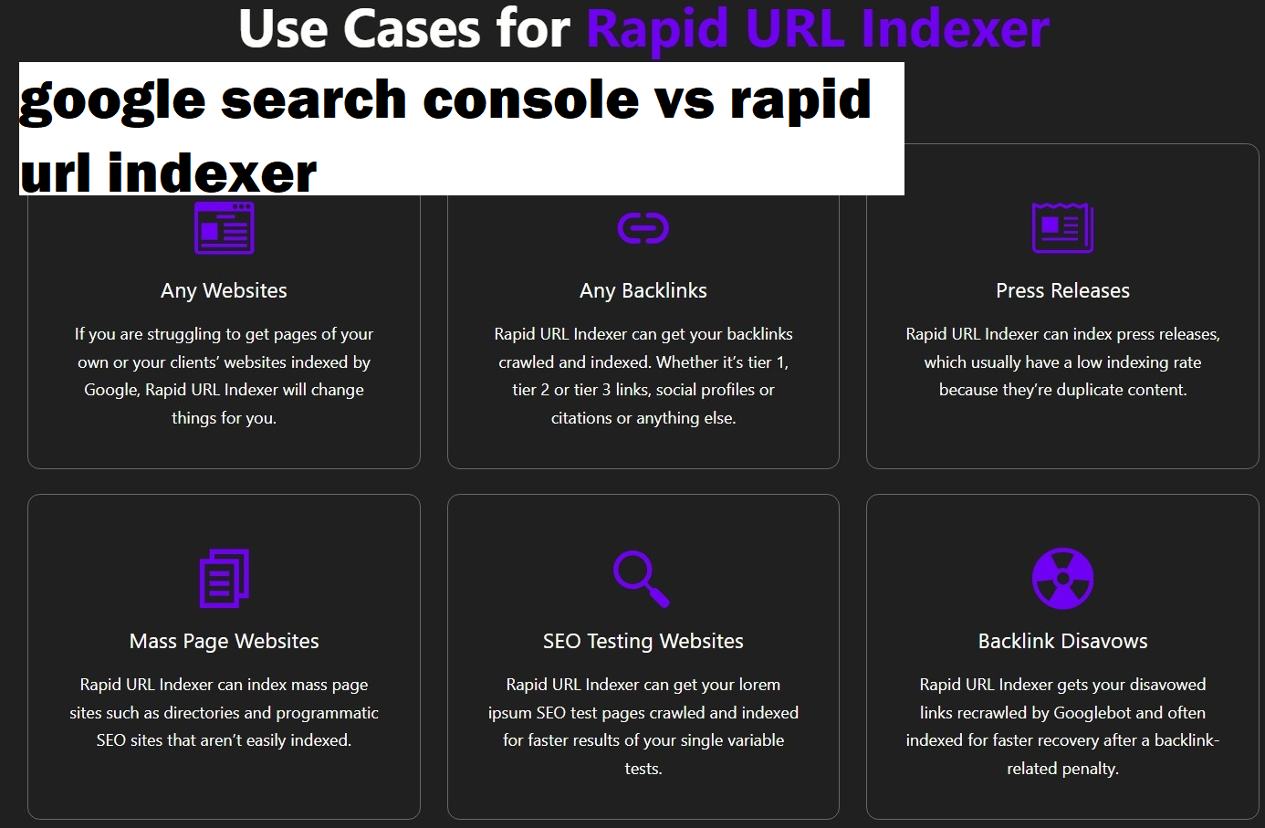 google search console vs rapid url indexer