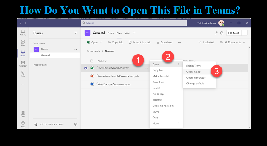 How Do You Want to Open This File in Teams?